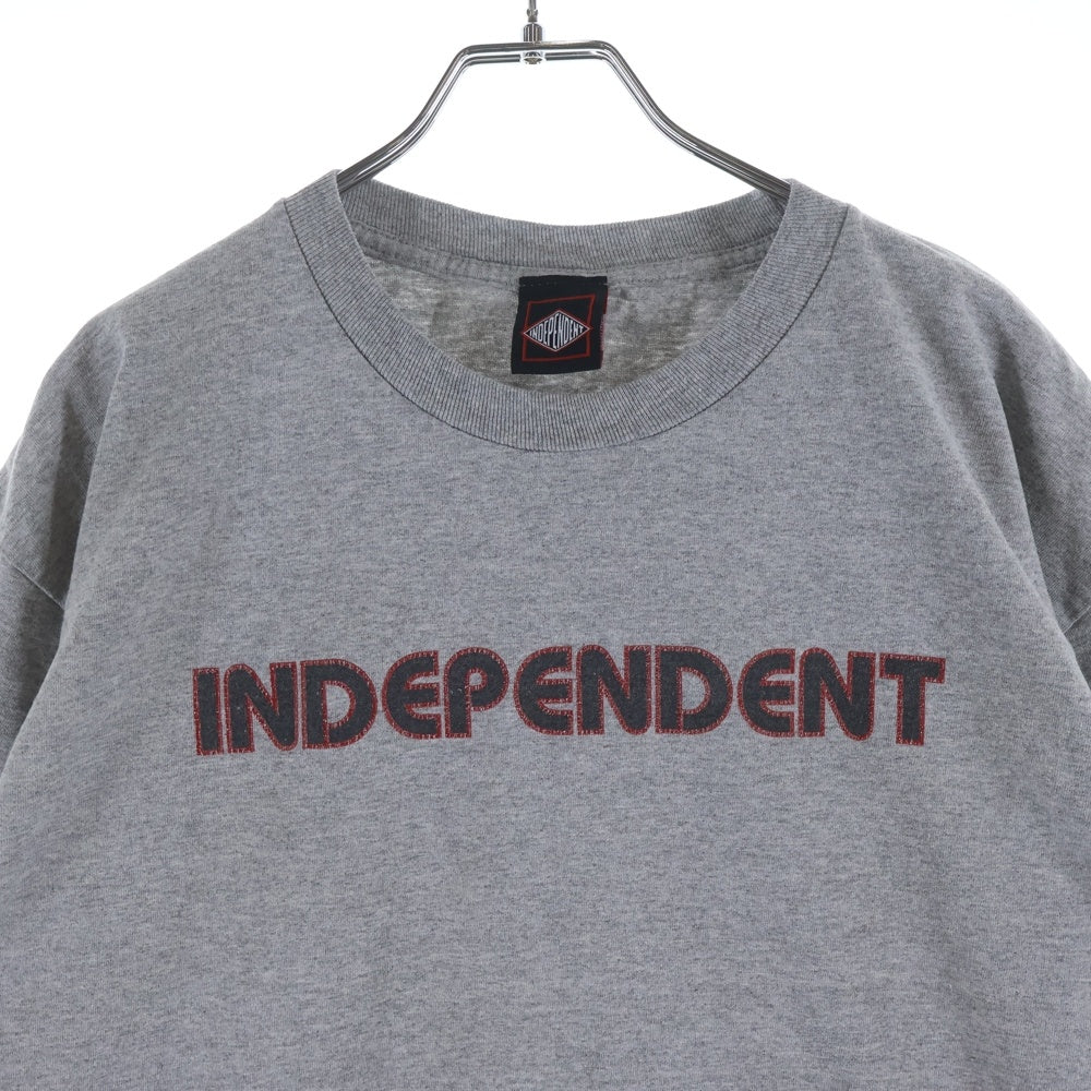 VINTAGE(ヴィンテージ) 90-00S INDEPENDENT BTG BAUHAUS インディペンデント バウハウス スケート 両面プリント 半袖Tシャツ カットソー グレー
