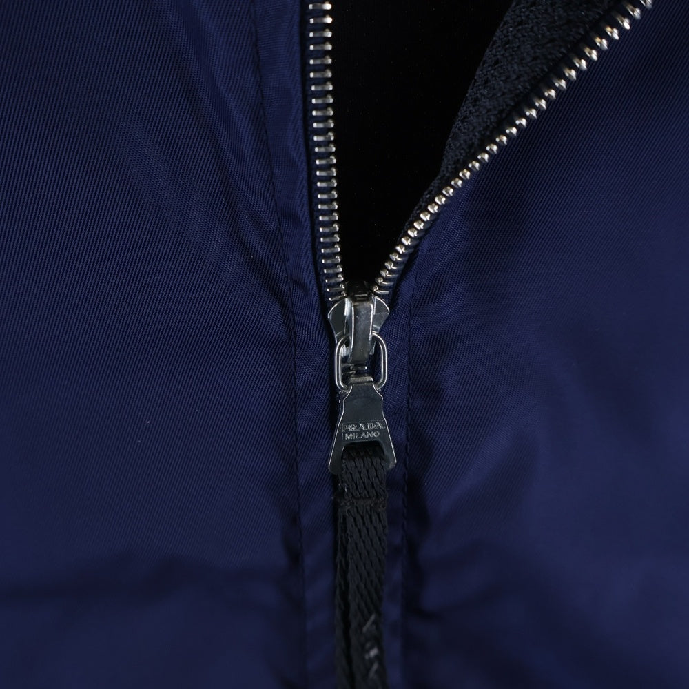 PRADA(プラダ) 00S NYLON GABARDINE JACKET ナイロン ギャバジン ジップ 半袖 ジャケット ネイビー