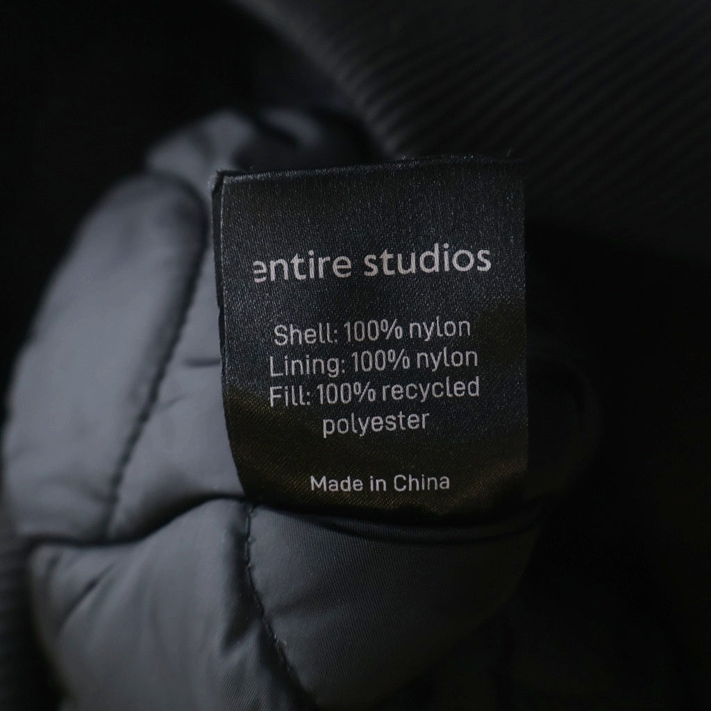 entire studios(エンタイア スタジオ) A-2 TYPE BOMBER JACKET ボンバージャケット ブラック