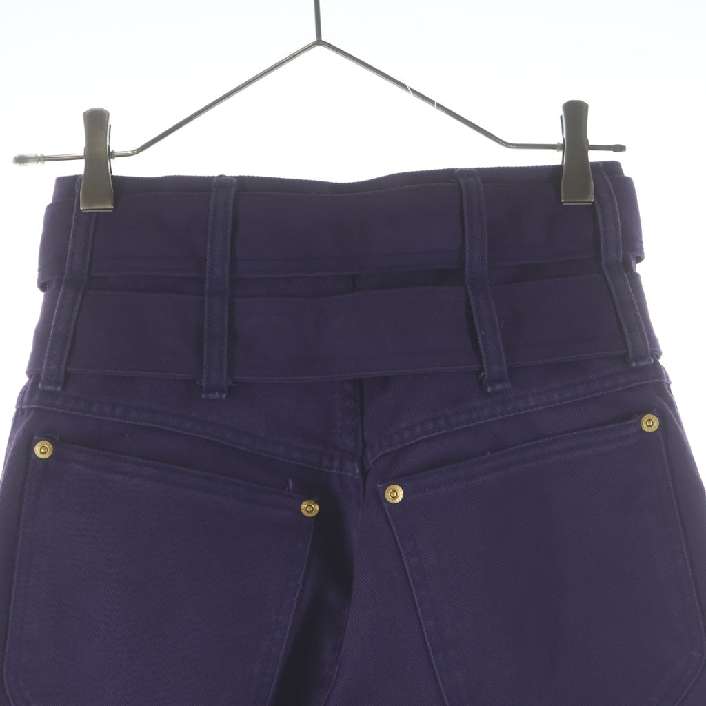 Jean Paul GAULTIER(ジャンポールゴルチエ) 99AW Archive JUNIOR GAULTIER Double Belted Work Pantsダブルベルテッド ワークパンツ パープル レディース