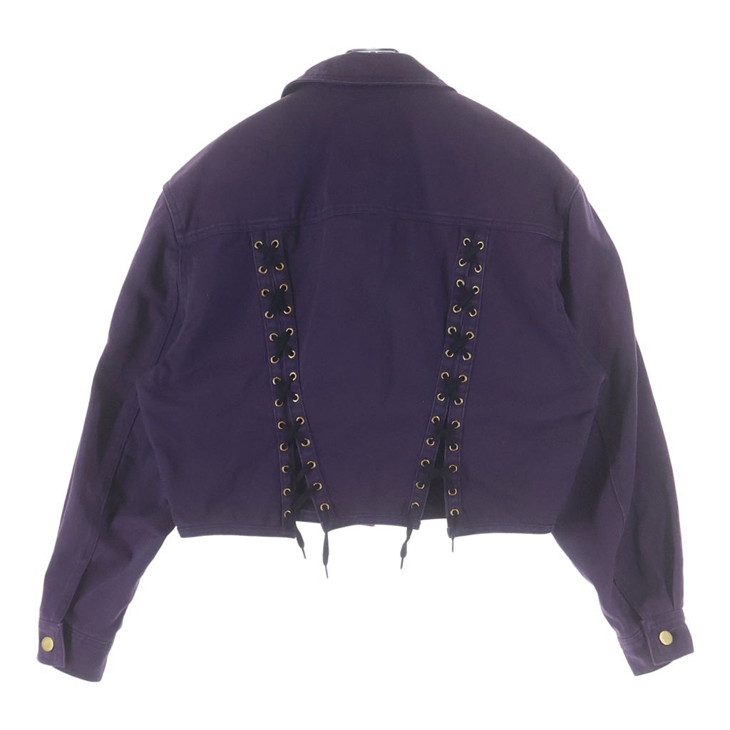 Jean Paul GAULTIER(ジャンポールゴルチエ) 99AW Archive JUNIOR GAULTIER Short Work Lace Jacket ショート丈 バックレース ワークジャケット パープル レディース