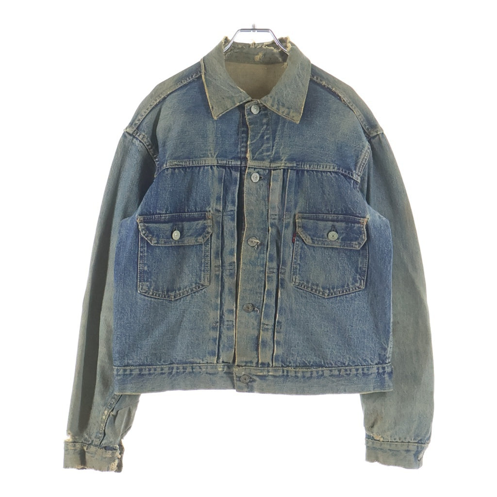 Levi's(リーバイス) 50S 507XX 2nd BIG E ハギ付き ボタン裏刻印無し レインボーステッチ デニムジャケット インディゴ