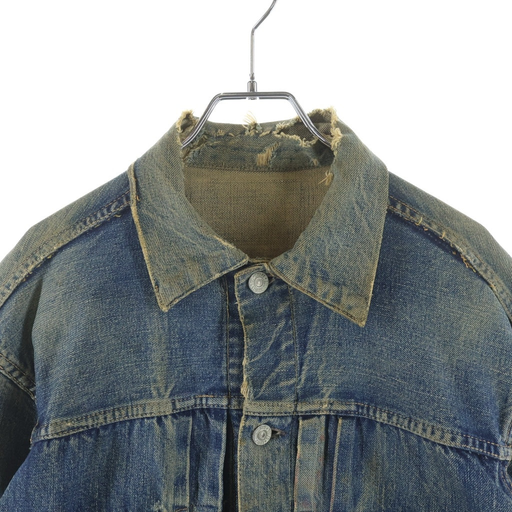 Levi's(リーバイス) 50S 507XX 2nd BIG E ハギ付き ボタン裏刻印無し レインボーステッチ デニムジャケット インディゴ