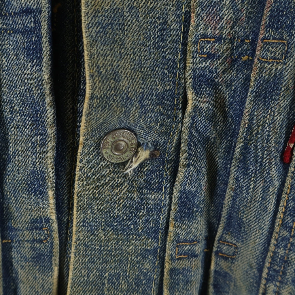 Levi's(リーバイス) 50S 507XX 2nd BIG E ハギ付き ボタン裏刻印無し レインボーステッチ デニムジャケット インディゴ