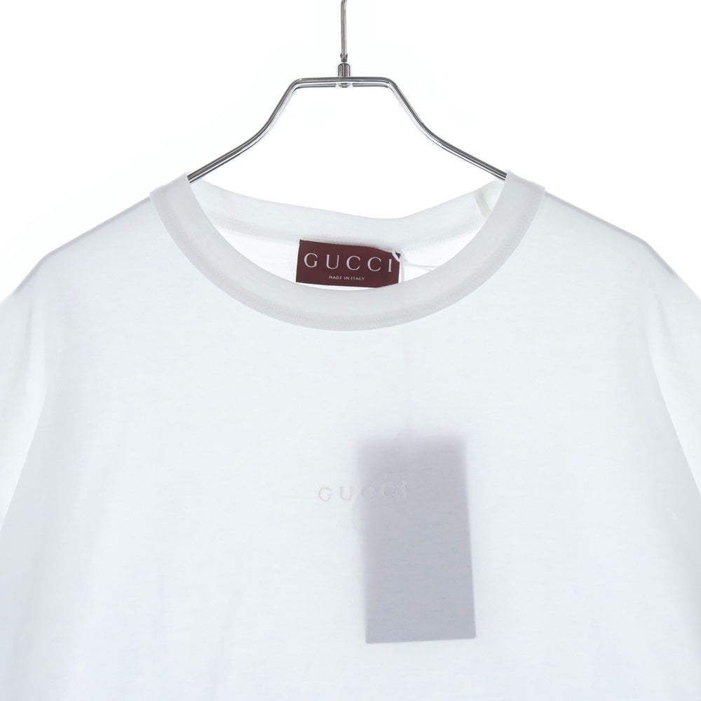 GUCCI(グッチ) エンブロイダリーロゴ刺繍 半袖Tシャツ ホワイト 791547 XJGJT