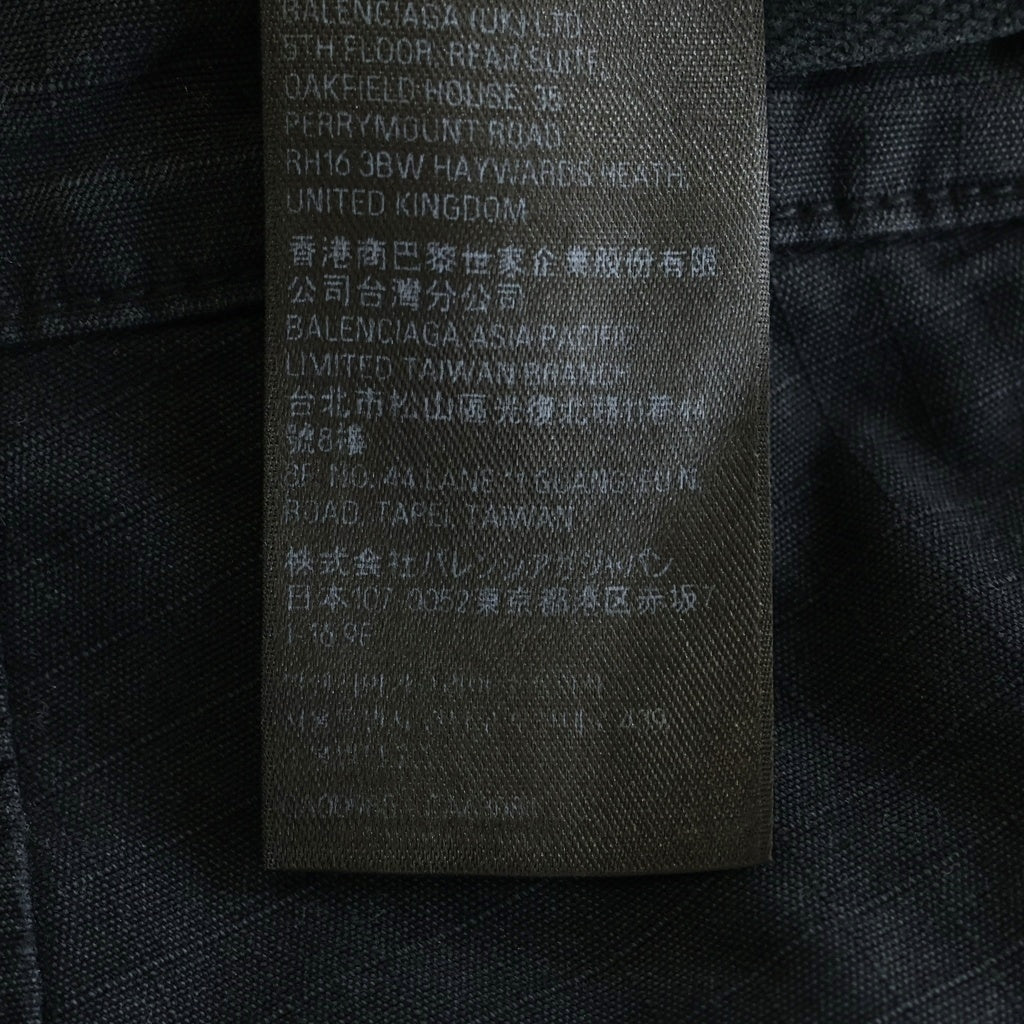 BALENCIAGA(バレンシアガ) 24SS LARGE CARGO PANTS ダメージ加工 ラージ カーゴ ロングパンツ ブラック 790982TKP271000