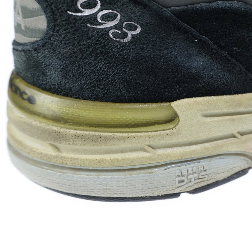 New Balance(ニューバランス) 993 ローカット メッシュ スニーカー ブラック/グレー MR993BK
