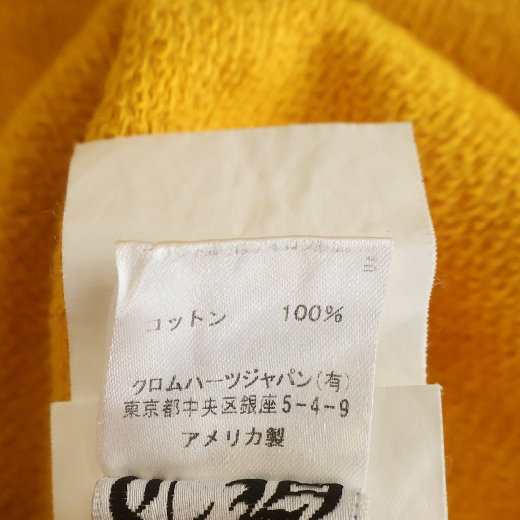CHROME HEARTS(クロムハーツ) SWTSHRT PLVR スリーブロゴプリントプルオーバーパーカー フーディ マスタード