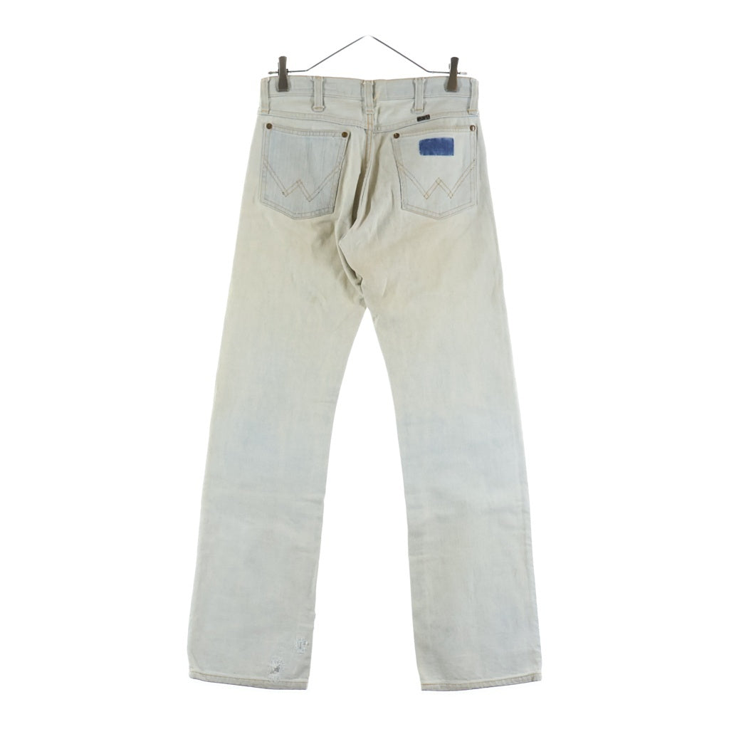 Wrangler(ラングラー) 70-80S 13MWZ SCOVILL ZIP ブリーチ加工 デニムパンツ ホワイト