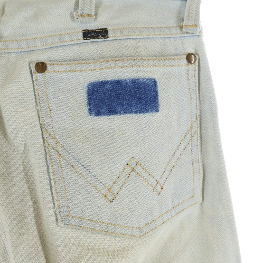 Wrangler(ラングラー) 70-80S 13MWZ SCOVILL ZIP ブリーチ加工 デニムパンツ ホワイト