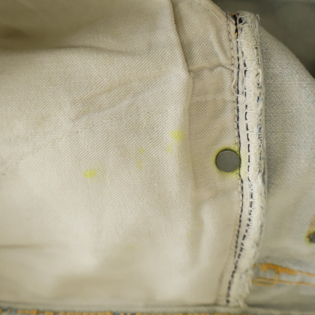 Wrangler(ラングラー) 70-80S 13MWZ SCOVILL ZIP ブリーチ加工 デニムパンツ ホワイト