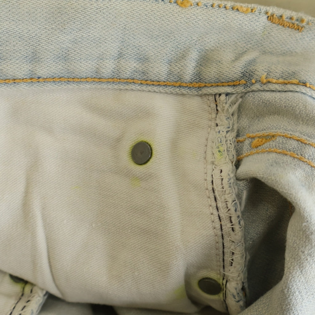 Wrangler(ラングラー) 70-80S 13MWZ SCOVILL ZIP ブリーチ加工 デニムパンツ ホワイト