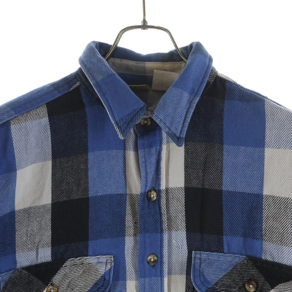 FIVE BROTHERS(ファイブブラザー) 90S FLANNEL CHECK L/S SHIRT フランネルチェック長袖シャツ ブラック/ブルー/ホワイト