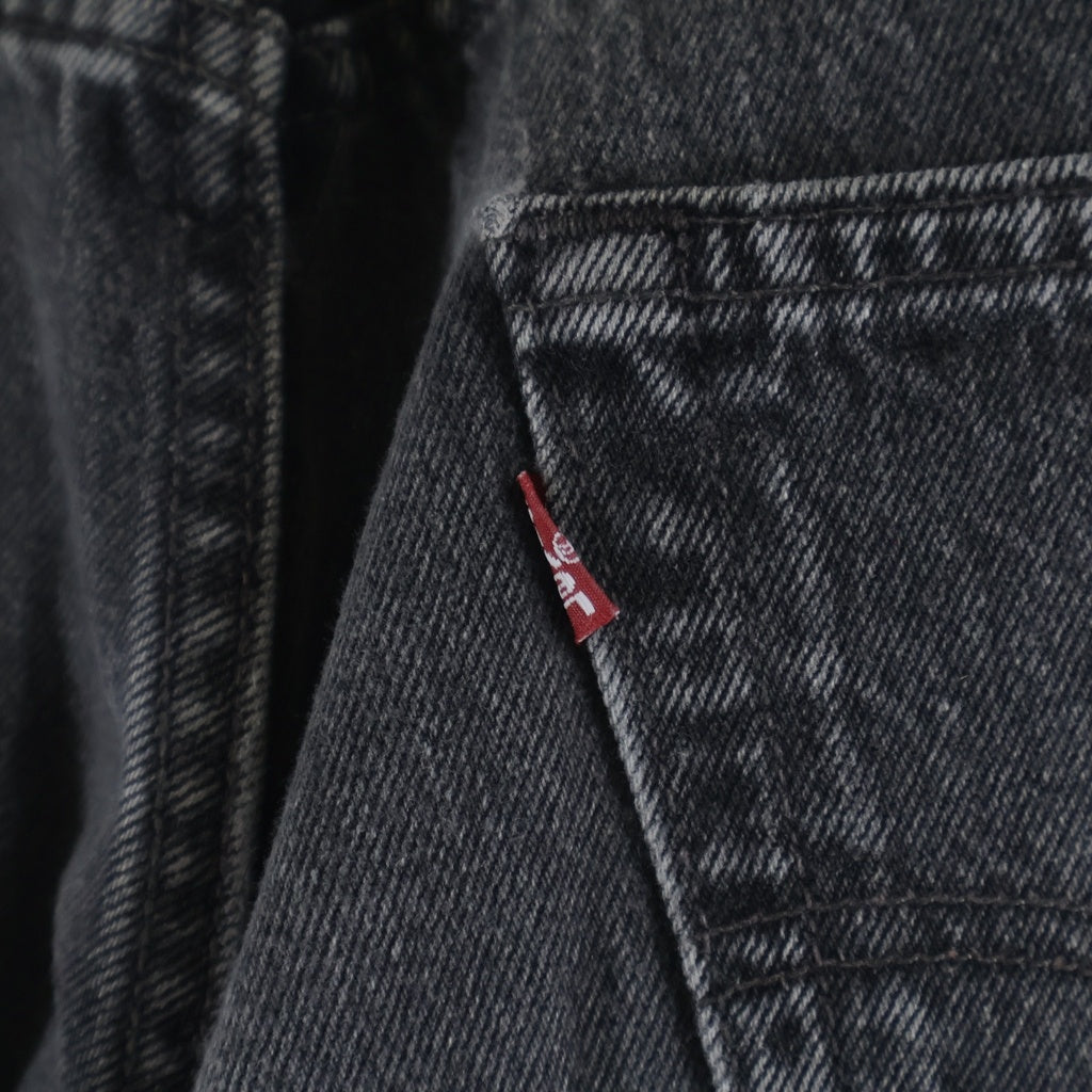 Levi's(リーバイス) 90S 501 ボタン裏刻印522 スモールe 後染め USA製 カットオフ デニムパンツ ブラック