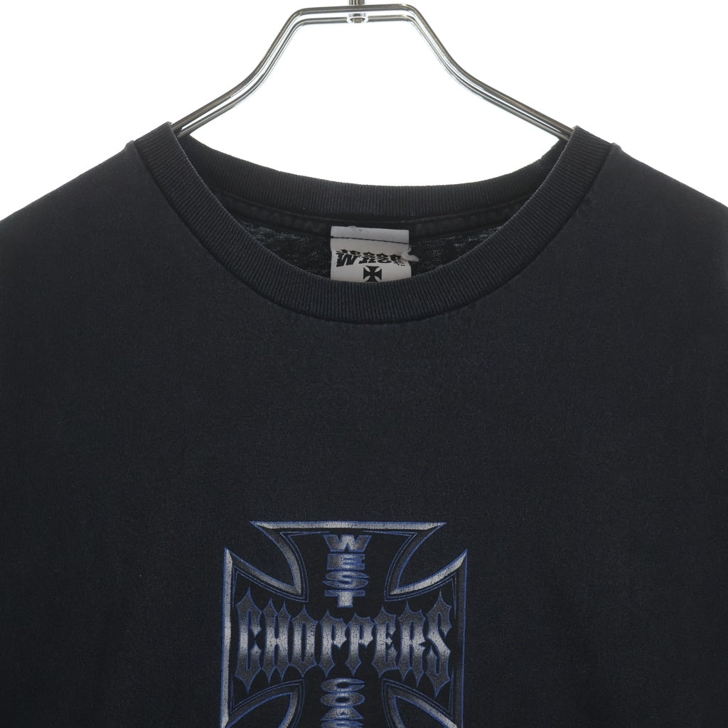 VINTAGE(ヴィンテージ) WEST COAST CHOPPES NEON LOGO TEE 両面ロゴプリント 半袖カットソーTシャツ ブラック