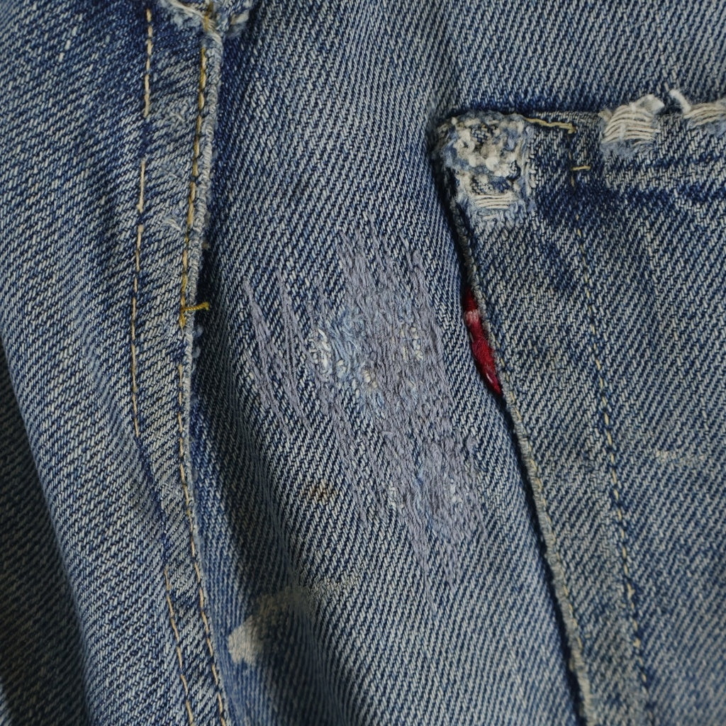 Levi's(リーバイス) 50S 501XX 53MODEL ギャラ入り 過渡期 BIG E ボタン裏無刻印 リベット裏11 隠しリベット オフセット Vステッチ 足長R 両面タブ デニムパンツ インディゴ