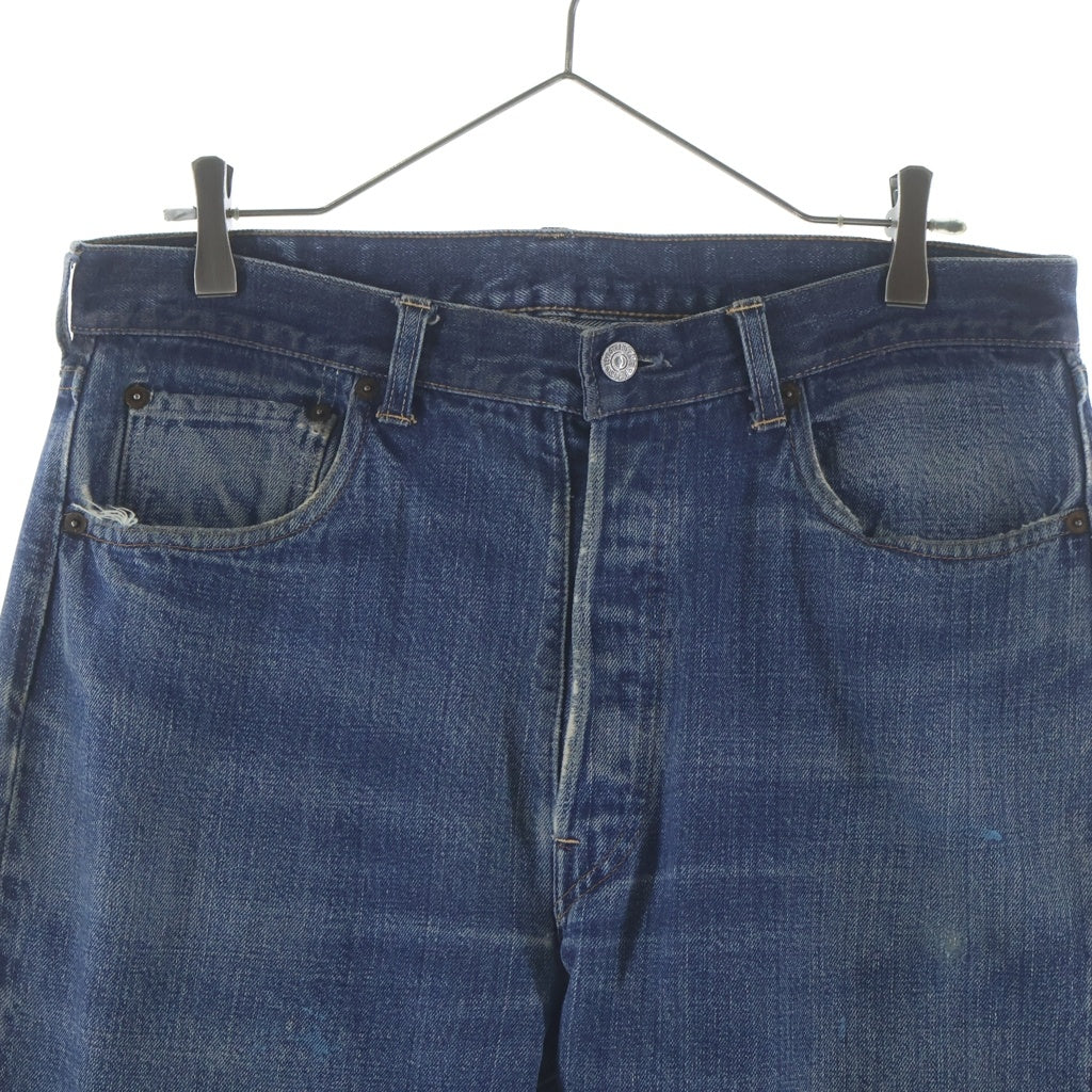 Levi's(リーバイス) 60-70S 501 BIG E 後期 並行ステッチ レインボーステッチ ボタン裏刻印6 足長R デニム パンツ インディゴ