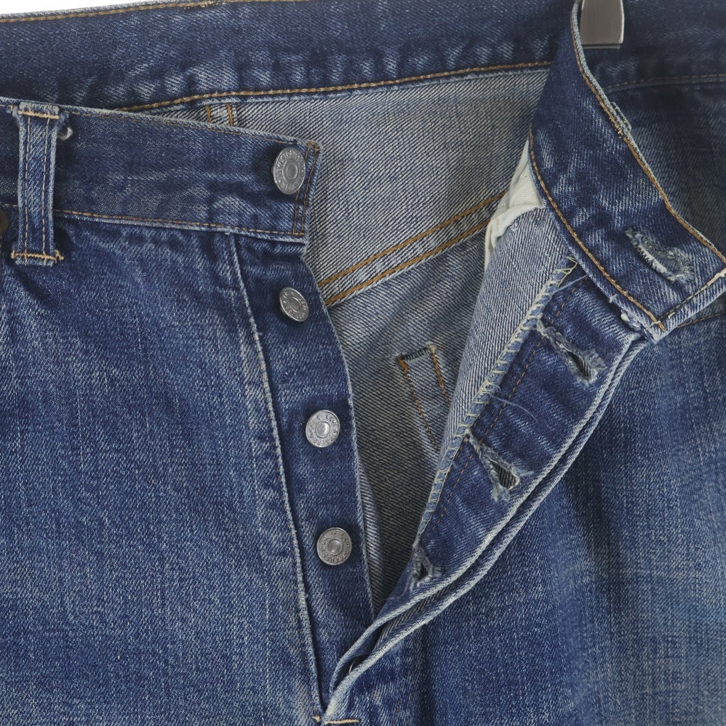 Levi's(リーバイス) 60-70S 501 BIG E 後期 並行ステッチ レインボーステッチ ボタン裏刻印6 足長R デニム パンツ インディゴ