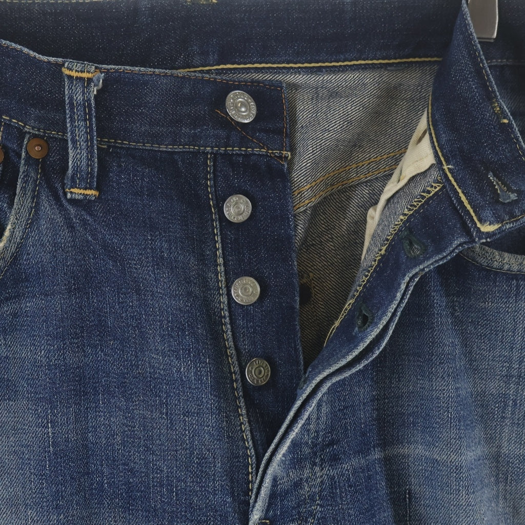 Levi's(リーバイス) 40-50S 501XX 47モデル後期 BIG E 革パッチ 片面タブ Vステッチ レインボーステッチ 通常R デニム パンツ インディゴ