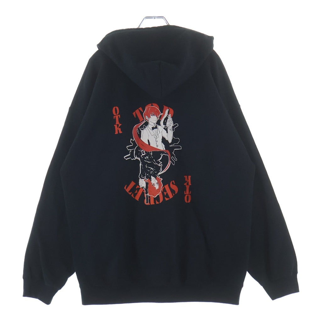 VINTAGE(ヴィンテージ) 00S OPERATION OTAKON 2017 ANIME ZIP UP HOODIE PARKA 両面プリント アニメ イラスト ジップアップ フーディー パーカー ブラック