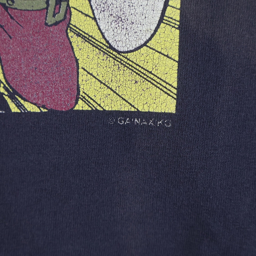 VINTAGE(ヴィンテージ) 00S FLCL BROCCOLI GEAR フリクリ ハルハラ・ハル子 アニメ フロント プリント 半袖Tシャツ カットソー ネイビー
