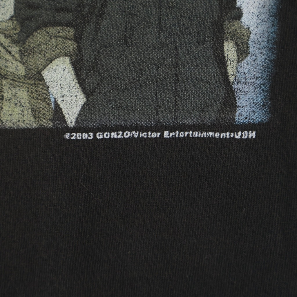 VINTAGE(ヴィンテージ) 00S LAST EXILE 2003 GONZO ラストエグザイル アニメ イラスト フロントプリント 半袖Tシャツ カットソー ブラック
