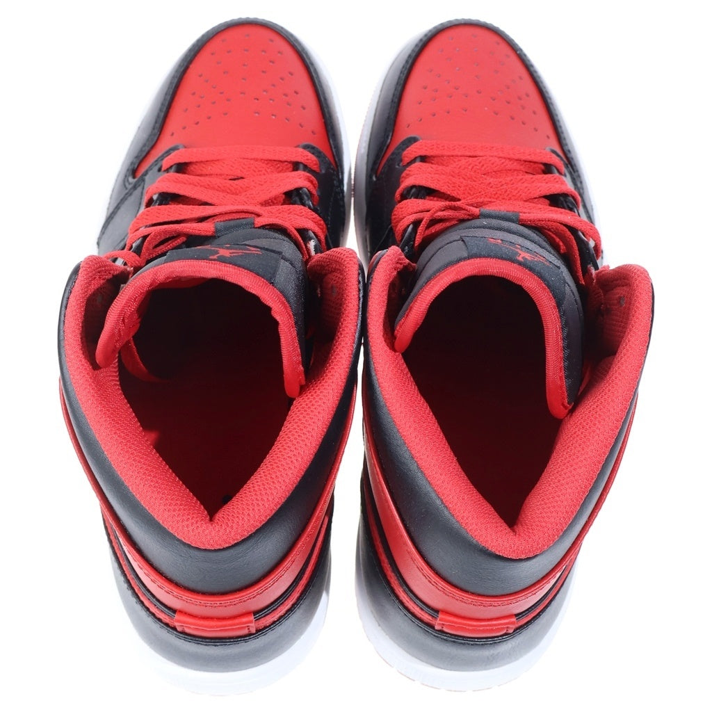 NIKE(ナイキ) Air Jordan 1 Mid Bred Toe ナイキ エアジョーダン1 ミッド ブレッドトゥ レッド/ブラック/ホワイト US8.5/26.5cm DQ8426-060