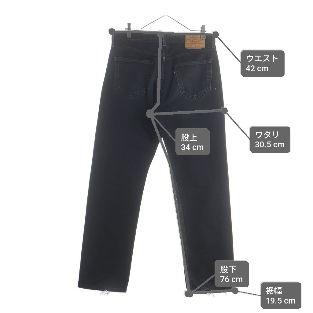 Levi's リーバイス 00S 501 後染め メキシコ製 ボタン裏刻印190 スモールe デニムパンツ ブラック Levi's(リーバイス) 00S 501 後染め メキシコ製 ボタン裏刻印190