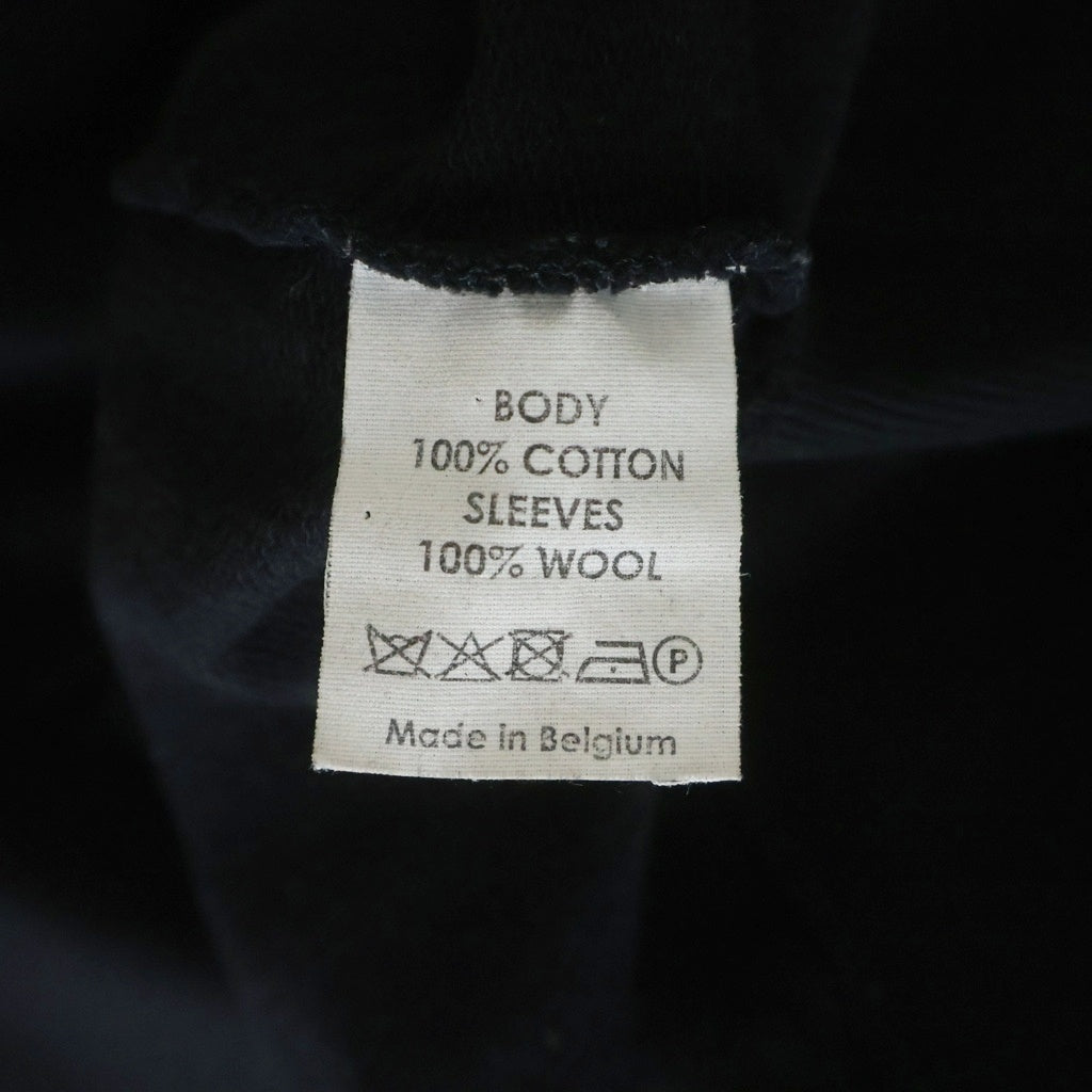 DRIES VAN NOTEN(ドリスヴァンノッテン) 00S KNIT SLEEVE SWITCHING HOODIE 袖ニット切替 フーディー ブラック