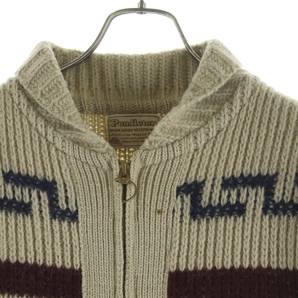 PENDLETON(ペンドルトン) 70-80S COWICHAN KNIT SWEATER カウチンニット ベージュ/レッド/ブルー