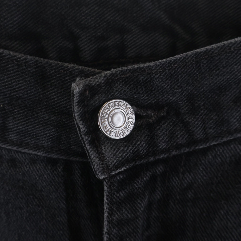 Levi's(リーバイス) 90S 550 ボタン裏刻印643M レジスターR 後染め ジップフライ デニム パンツ ブラック
