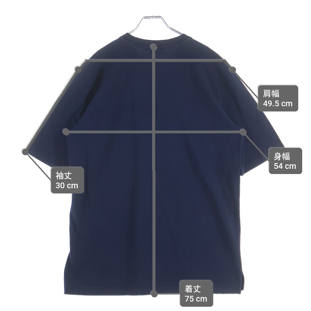 MARNI(マルニ) 24SS オーガニックコットン オーバーサイズ ロゴTシャツ ネイビー HUMU0287X0