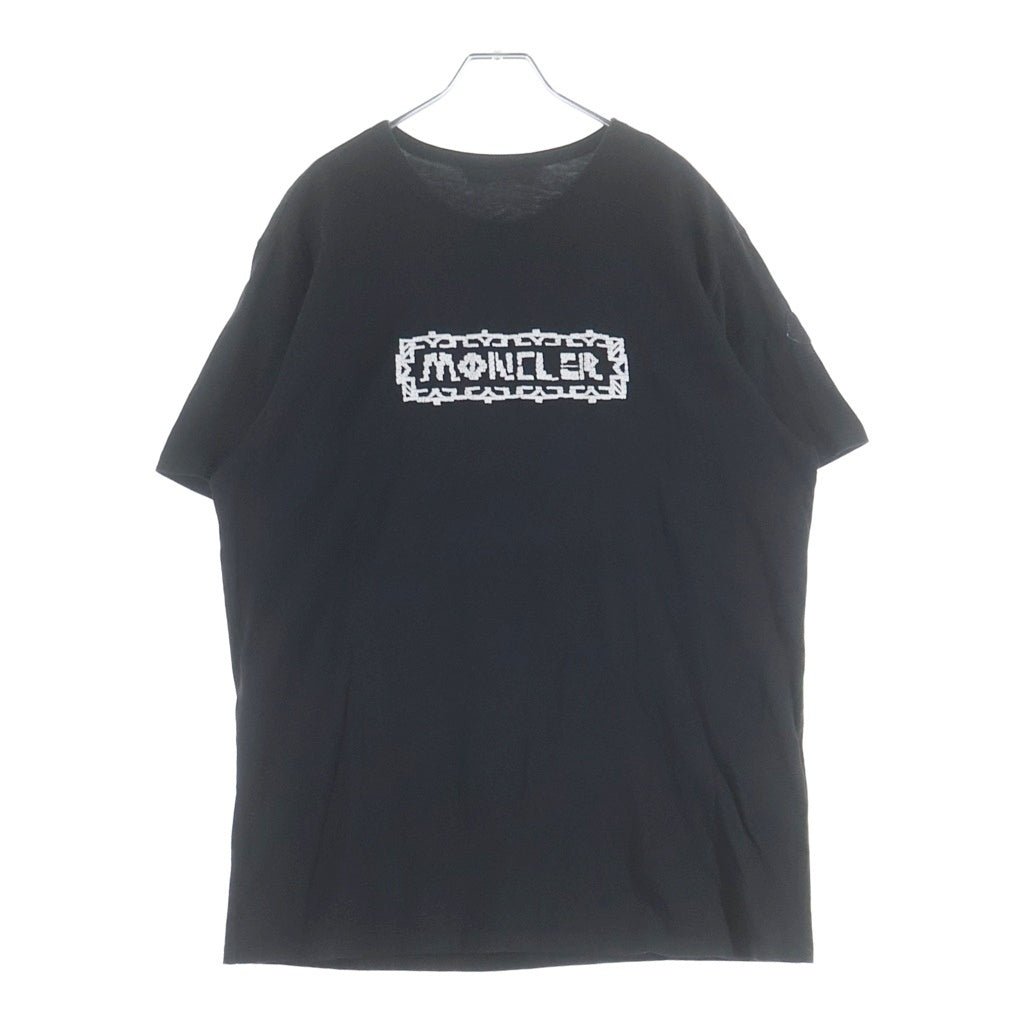 MONCLER(モンクレール) MAGLIA T-SHIRT ジーニアス ファーガス・パーセル ロゴ刺しゅう 半袖Tシャツ ブラック F10928C71110