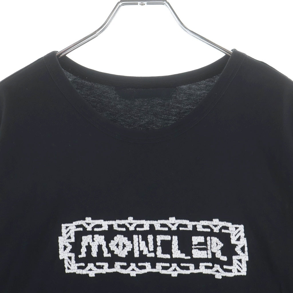 MONCLER(モンクレール) MAGLIA T-SHIRT ジーニアス ファーガス・パーセル ロゴ刺しゅう 半袖Tシャツ ブラック F10928C71110