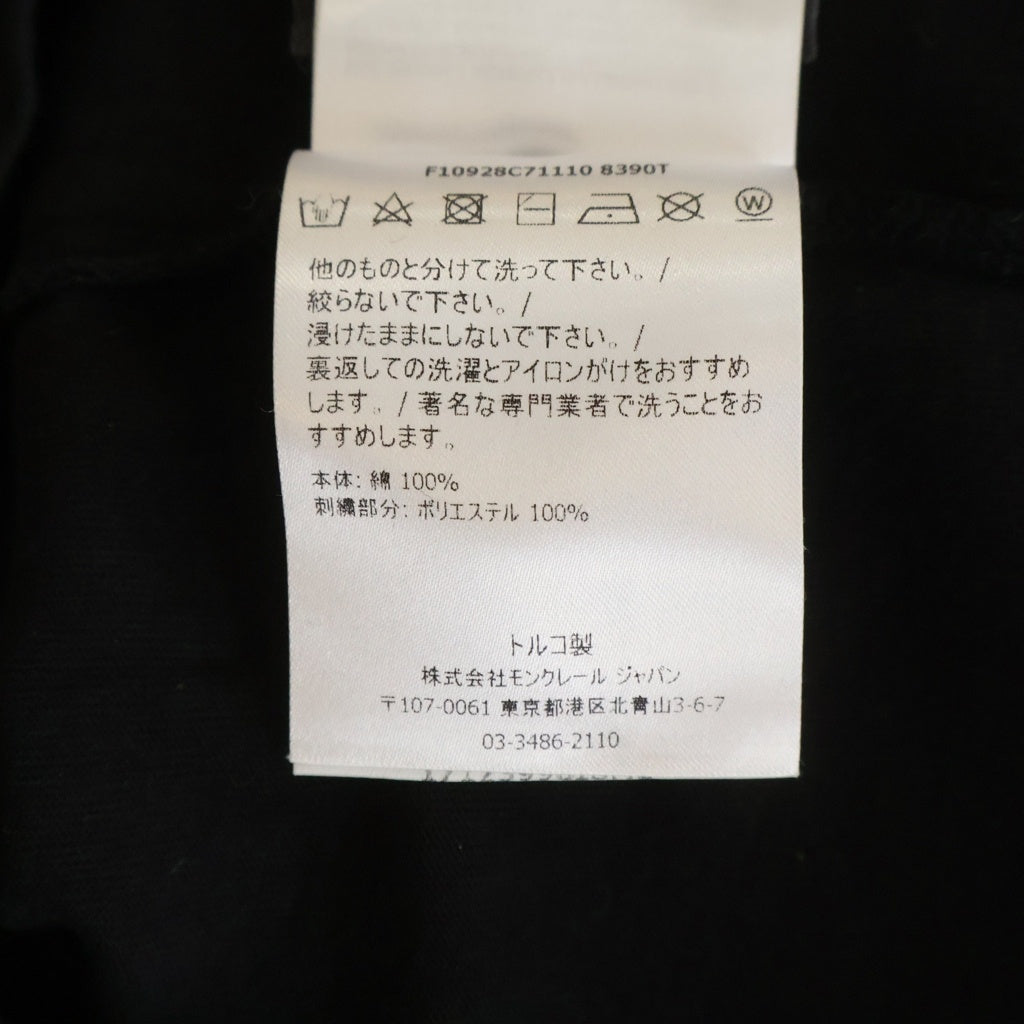 MONCLER(モンクレール) MAGLIA T-SHIRT ジーニアス ファーガス・パーセル ロゴ刺しゅう 半袖Tシャツ ブラック F10928C71110