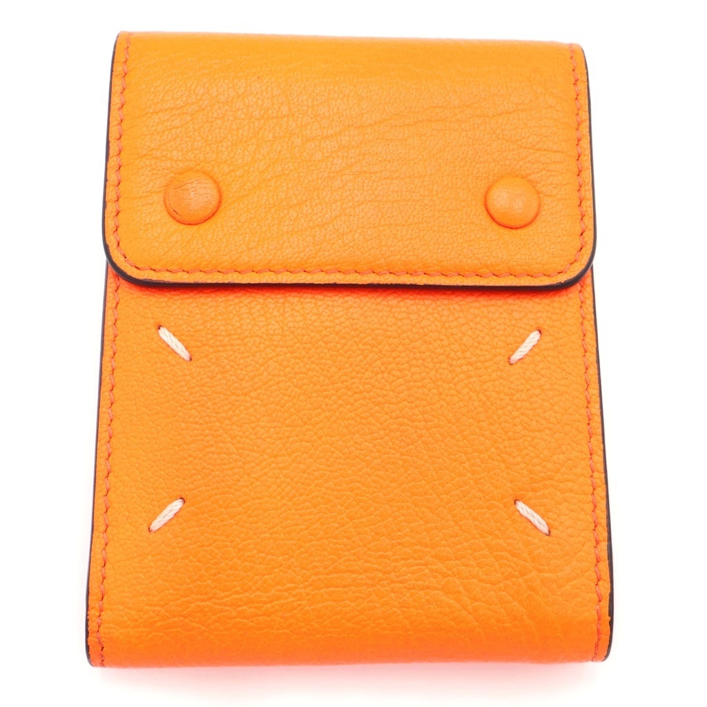 Maison Margiela(メゾンマルジェラ) BIFOLD WALLET 二つ折り財布 4ステッチ ミニ財布 小銭入れ オレンジ SA1UI0014 レディース