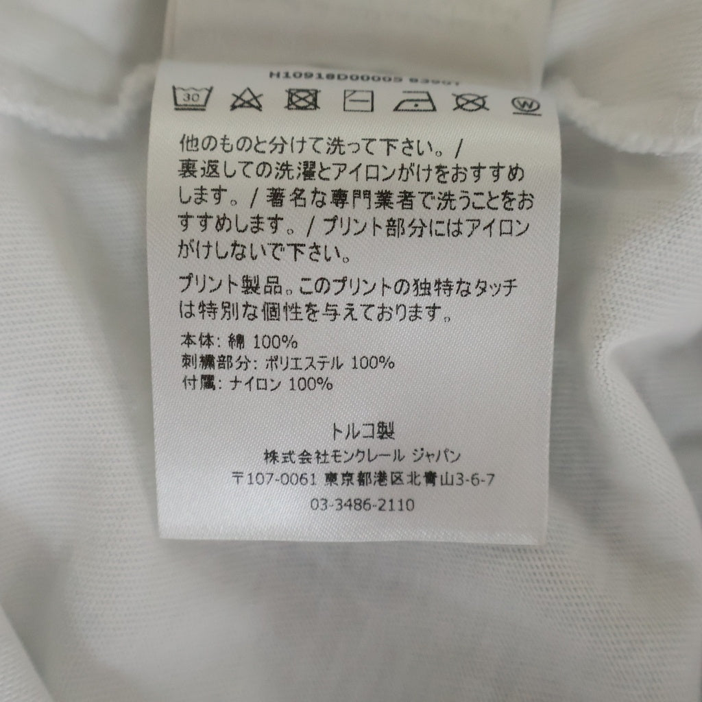 MONCLER(モンクレール) T-SHIRT MANICA LUNGA L/S 長袖 ロゴ カットソー ホワイト H10918D00005