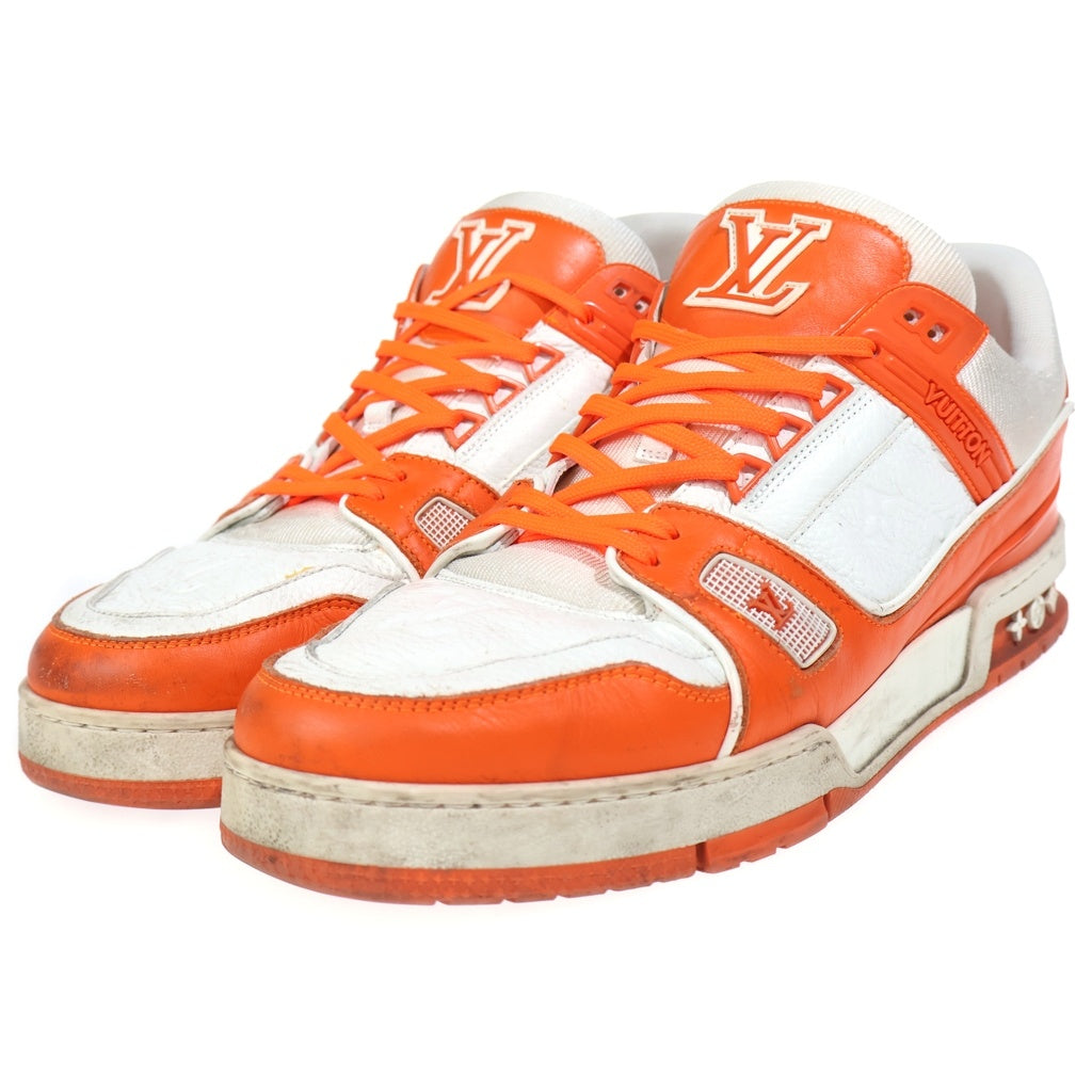 LOUIS VUITTON(ルイヴィトン) Monogram Trainers LV トレーナー ローカット スニーカー オレンジ/ホワイト FD 0240