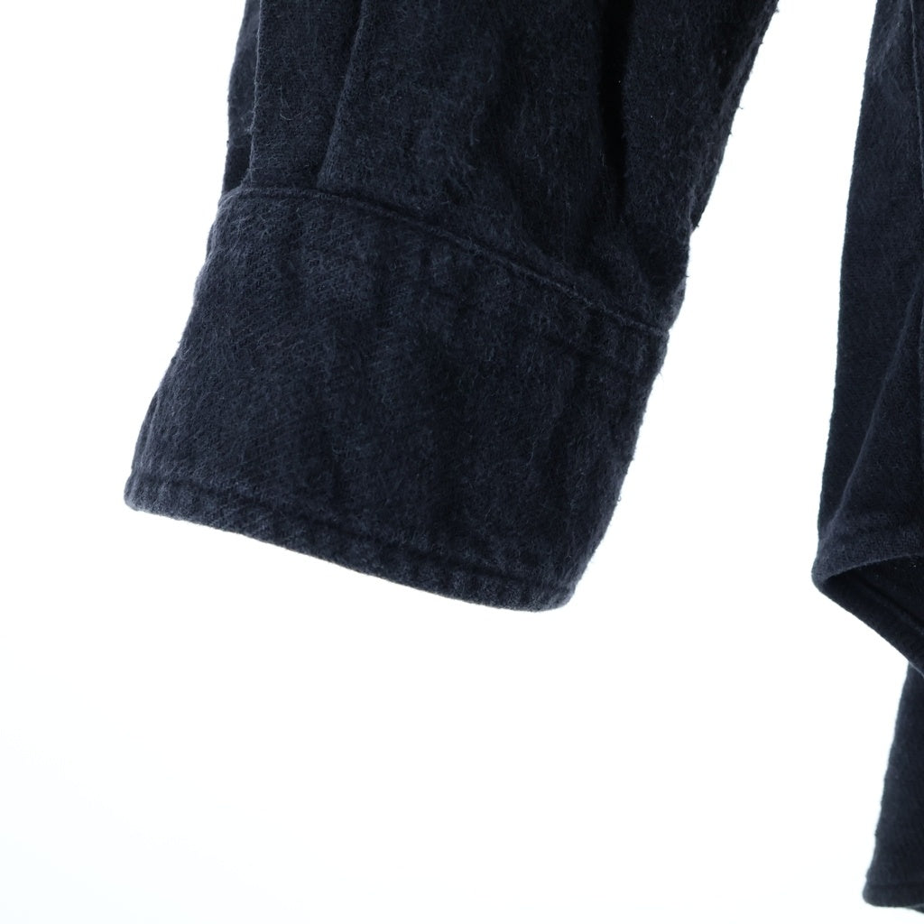 POLO RALPH LAUREN(ポロラルフローレン) 90S COTTON FLANNEL L/S SHIRT コットン フランネル エルボーパッチ 長袖シャツ ブラック