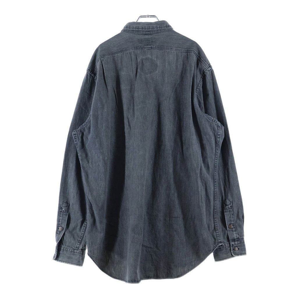 POLO RALPH LAUREN(ポロラルフローレン) COTTON CHAMBRAYL/S SHIRT コットン シャンブレー 長袖 シャツ ブラック