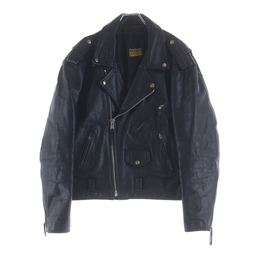 NO BRAND(ノーブランド) 80-90s vintage Protech DOUBLE RIDERS LEATHER JACKET ダブルライダースジャケット ブラック