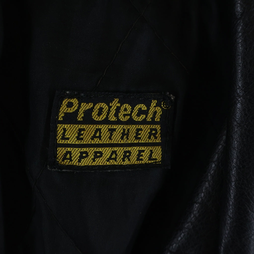 NO BRAND(ノーブランド) 80-90s vintage Protech DOUBLE RIDERS LEATHER JACKET ダブルライダースジャケット ブラック