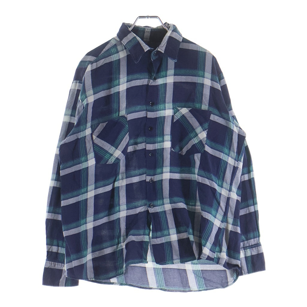 VINTAGE(ヴィンテージ) 50-60S FLANNEL CHECK L/S SHIRT フランネル チェック 長袖シャツ ネイビー/ホワイト/グリーン