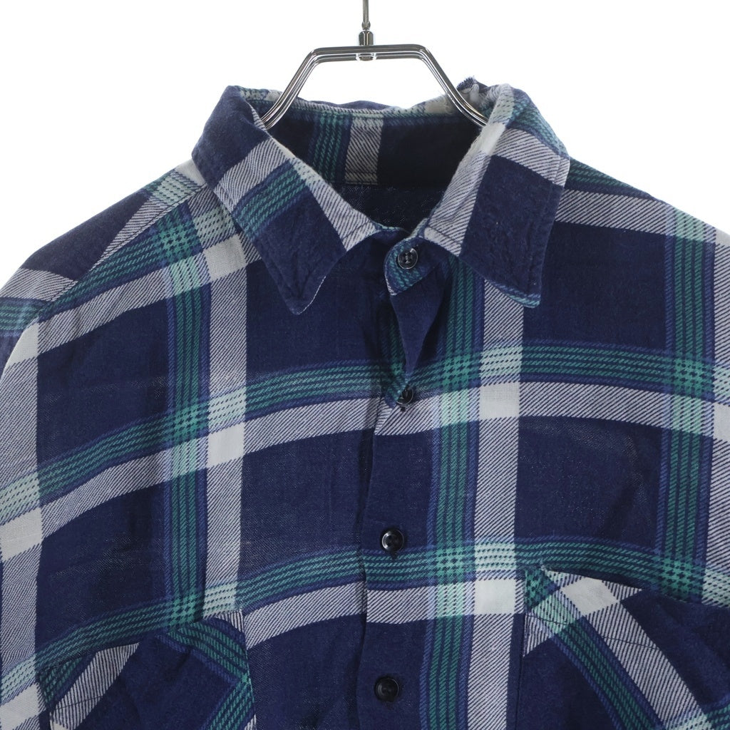 VINTAGE(ヴィンテージ) 50-60S FLANNEL CHECK L/S SHIRT フランネル チェック 長袖シャツ ネイビー/ホワイト/グリーン