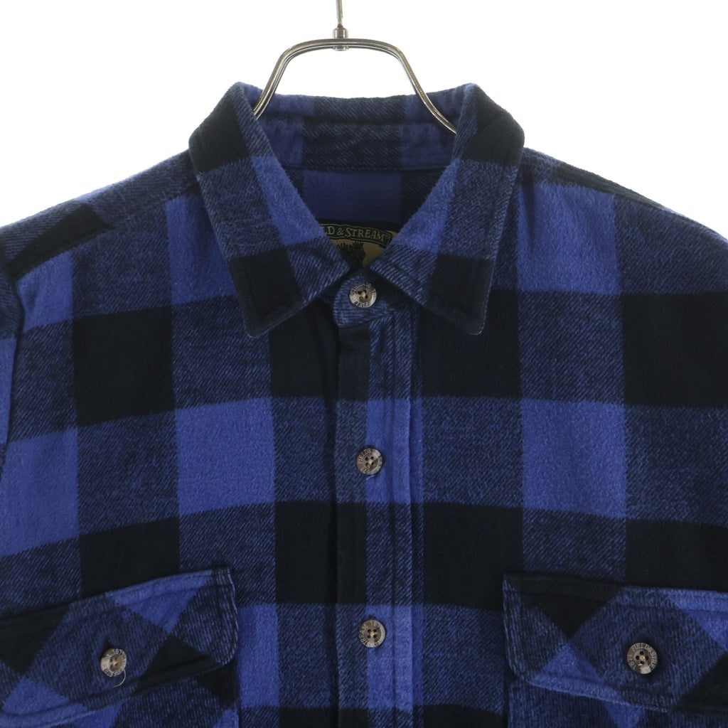 VINTAGE(ヴィンテージ) 90-00S FIELD & STREAM (フィールド&ストリーム) BUFFALO CHECK FLANNEL L/S SHIRT チェック ヘビーネル 長袖シャツ ブルー/ブラック