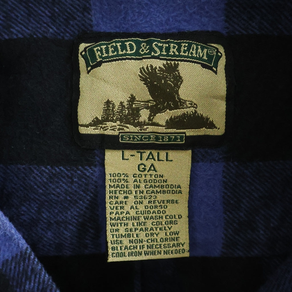 VINTAGE(ヴィンテージ) 90-00S FIELD & STREAM (フィールド&ストリーム) BUFFALO CHECK FLANNEL L/S SHIRT チェック ヘビーネル 長袖シャツ ブルー/ブラック