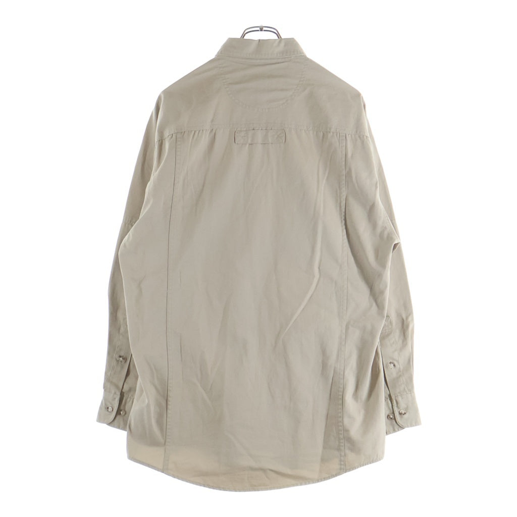 WILLIS&GEIGER(ウィルスガイガー) 90S COTTON BUSH POPLIN L/S SHIRT 香港製 コットン 長袖シャツ ベージュ