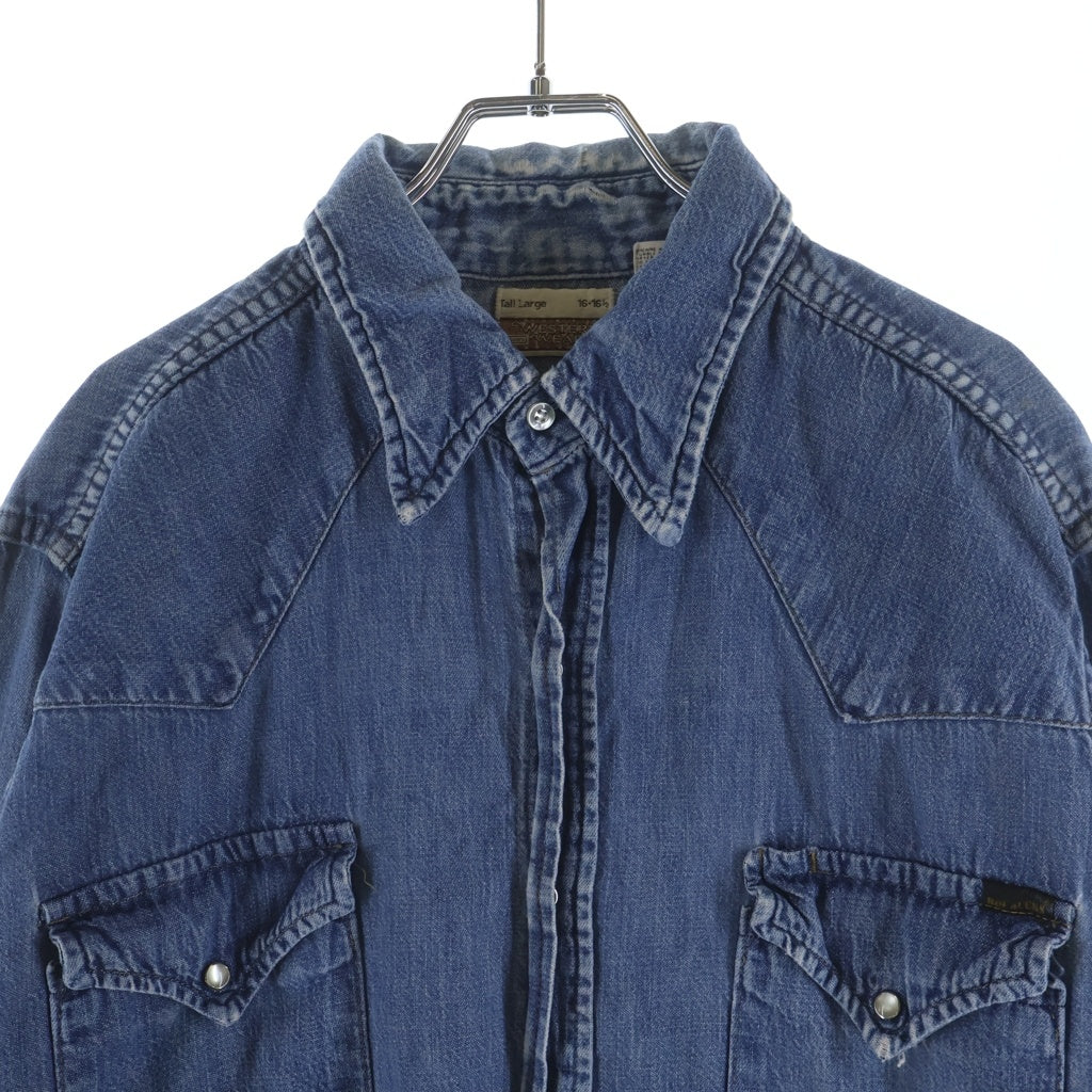 VINTAGE(ヴィンテージ) 70s WESTERN WEAR DENIM L/S SHIRT デニムウエスタンシャツ インディゴ