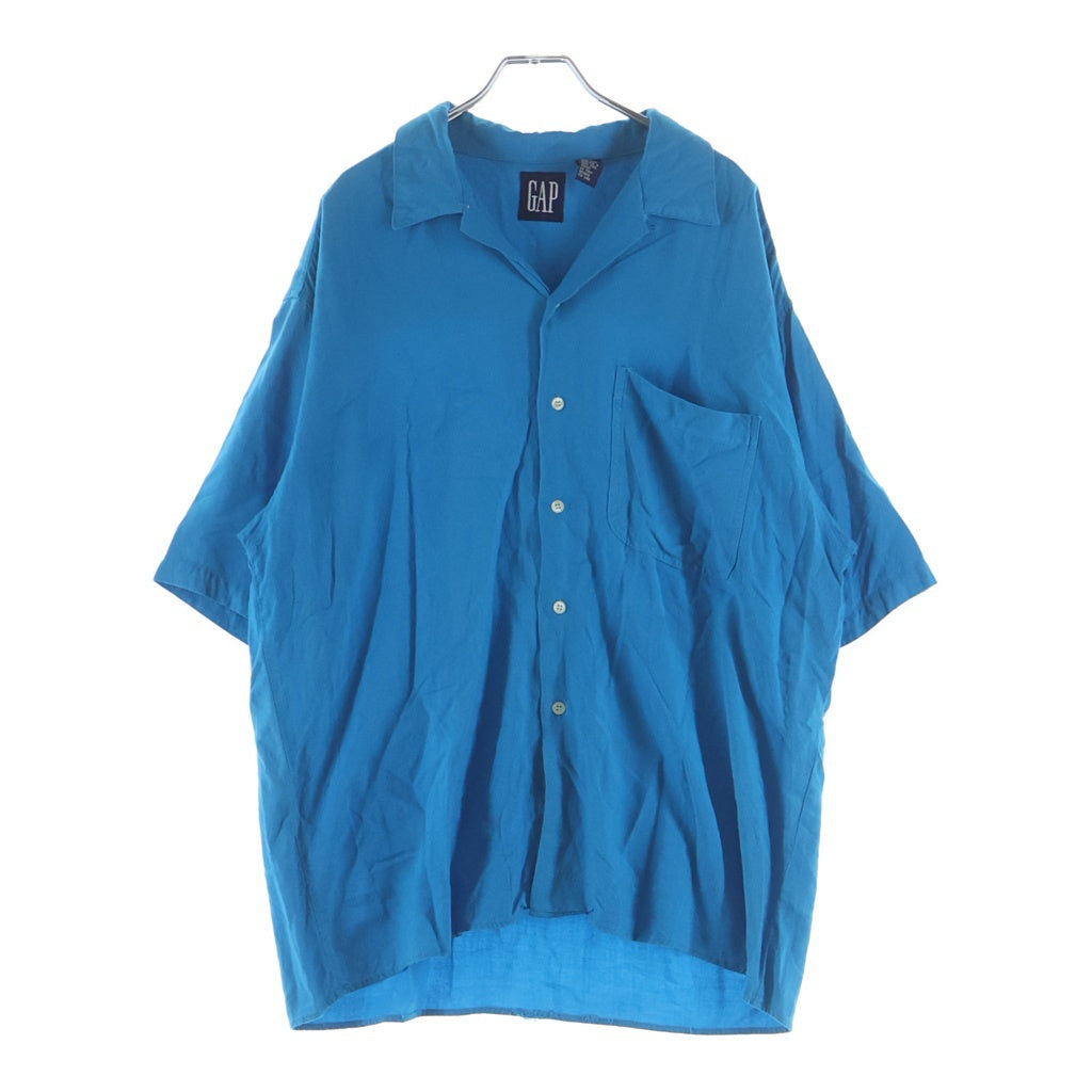 GAP(ギャップ) OLD GAP RAYON OPEN COLOR SHIRT レーヨン オープンカラー半袖シャツ ブルー