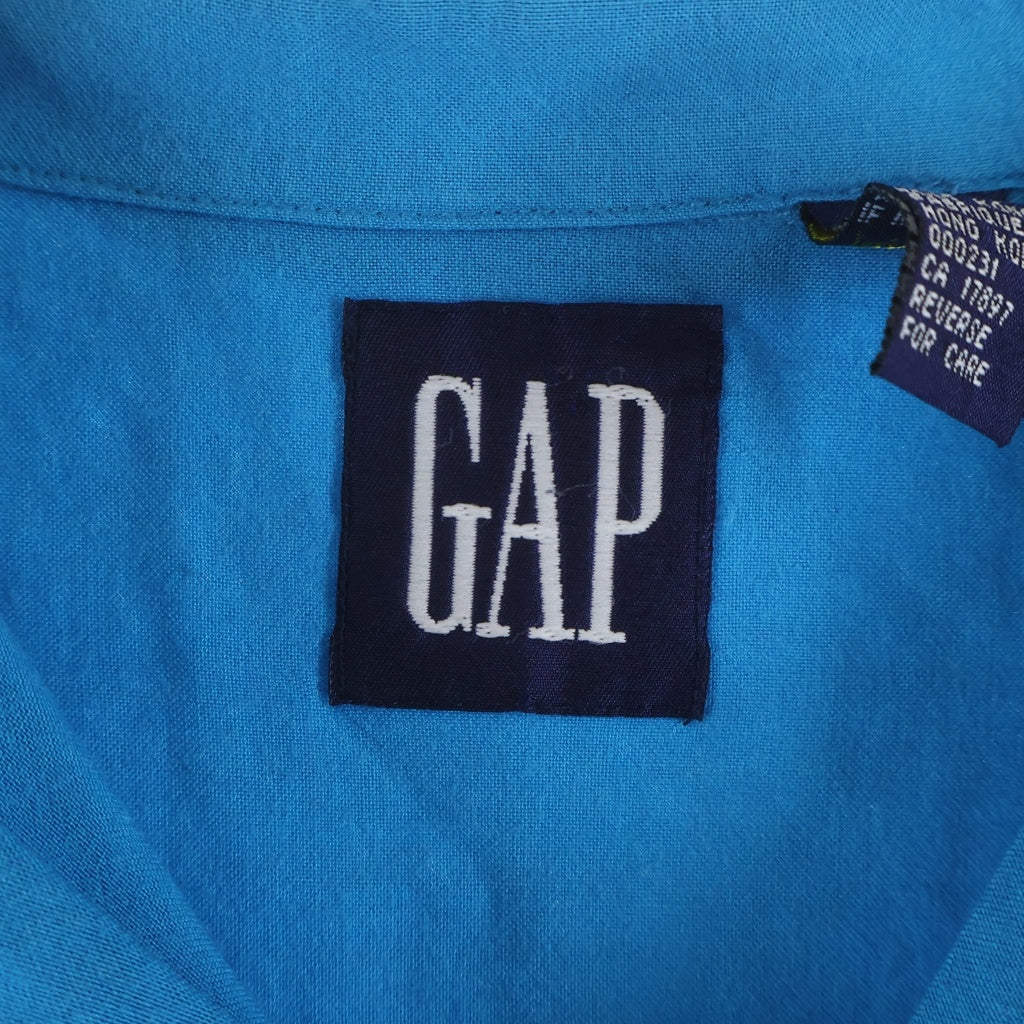 GAP(ギャップ) OLD GAP RAYON OPEN COLOR SHIRT レーヨン オープンカラー半袖シャツ ブルー